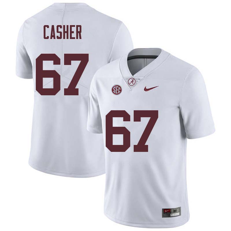 Men #67 Josh Casher Alabama Crimson Tide College Football Jerseys Sale-White